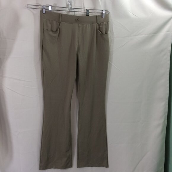 NEW Willit Dress Yoga Pants Khaki Stretch NWT Pull On Faux Fly Belt Loops XXL - Picture 7 of 8